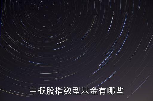 中概股指數型基金有哪些