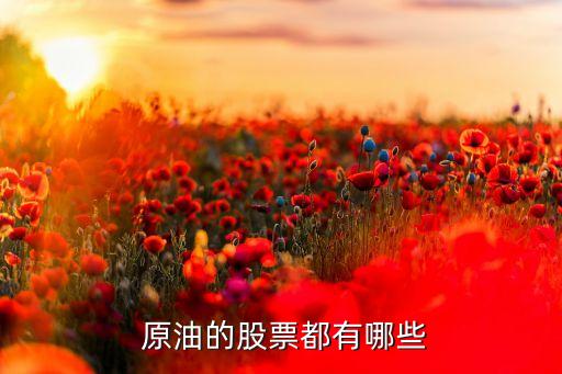  原油的股票都有哪些