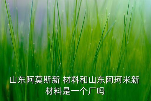 山東阿莫斯新 材料和山東阿珂米新 材料是一個(gè)廠(chǎng)嗎