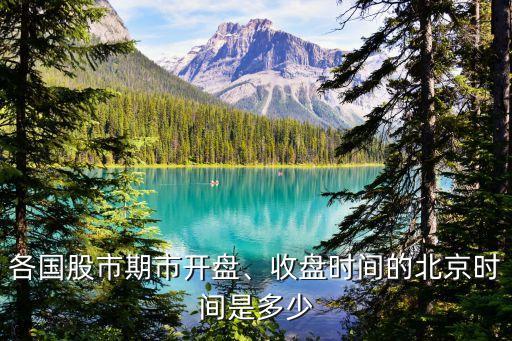 各國股市期市開盤、收盤時間的北京時間是多少