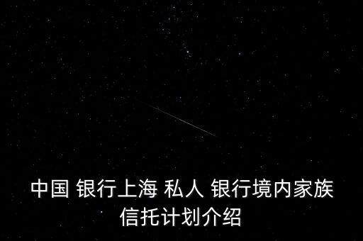 中國 銀行上海 私人 銀行境內(nèi)家族信托計(jì)劃介紹