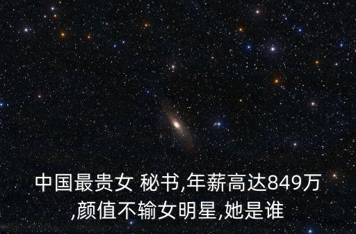 中國最貴女 秘書,年薪高達849萬,顏值不輸女明星,她是誰