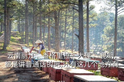 云南麗江、香格里拉、大理、 昆明,都是講普通話的吧,還有這幾個地方有...