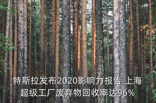 特斯拉發(fā)布2020影響力報告 上海超級工廠廢棄物回收率達(dá)96%