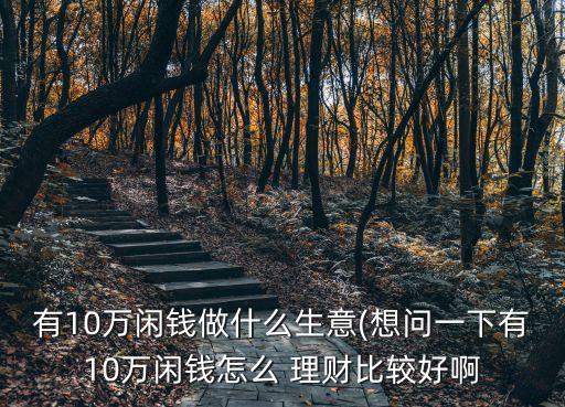 有10萬閑錢做什么生意(想問一下有10萬閑錢怎么 理財(cái)比較好啊