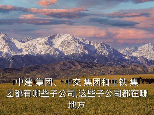 中建 集團(tuán)、 中交 集團(tuán)和中鐵 集團(tuán)都有哪些子公司,這些子公司都在哪地方