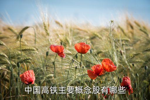 中國(guó)高鐵主要概念股有哪些