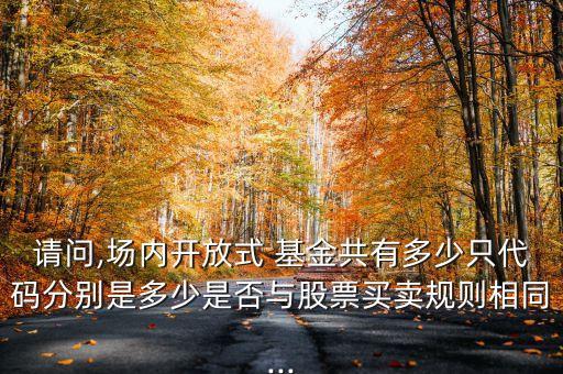 請(qǐng)問(wèn),場(chǎng)內(nèi)開放式 基金共有多少只代碼分別是多少是否與股票買賣規(guī)則相同...