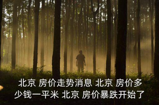  北京 房?jī)r(jià)走勢(shì)消息 北京 房?jī)r(jià)多少錢一平米 北京 房?jī)r(jià)暴跌開(kāi)始了