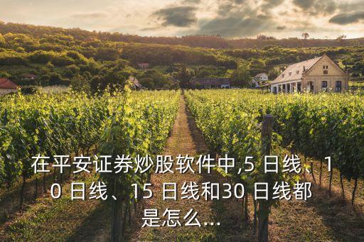 在平安證券炒股軟件中,5 日線、10 日線、15 日線和30 日線都是怎么...