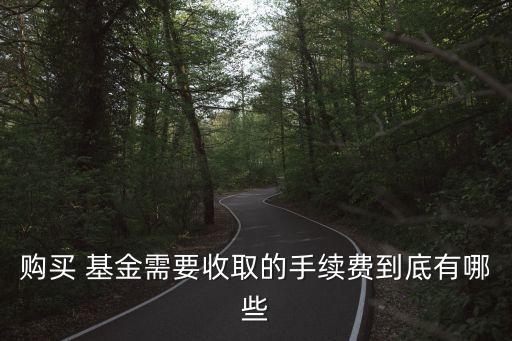 購買 基金需要收取的手續(xù)費到底有哪些