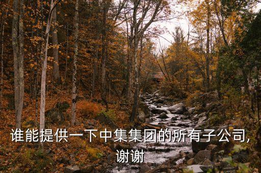 誰能提供一下中集集團的所有子公司,謝謝