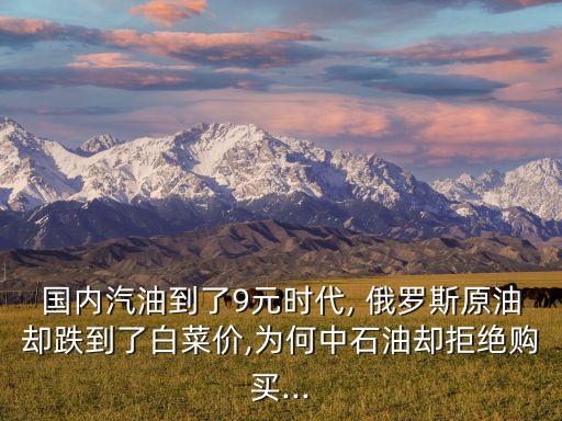 國內(nèi)汽油到了9元時(shí)代, 俄羅斯原油卻跌到了白菜價(jià),為何中石油卻拒絕購買...