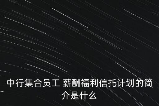 中行集合員工 薪酬福利信托計(jì)劃的簡(jiǎn)介是什么
