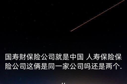 國(guó)壽財(cái)保險(xiǎn)公司就是中國(guó) 人壽保險(xiǎn)保險(xiǎn)公司這倆是同一家公司嗎還是兩個(gè)...