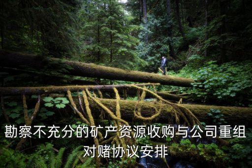 勘察不充分的礦產(chǎn)資源收購(gòu)與公司重組對(duì)賭協(xié)議安排