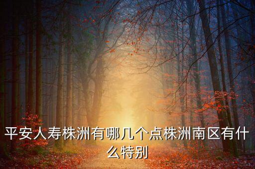 平安人壽株洲有哪幾個點株洲南區(qū)有什么特別