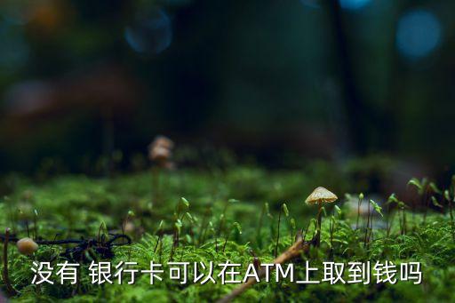 沒(méi)有 銀行卡可以在ATM上取到錢(qián)嗎