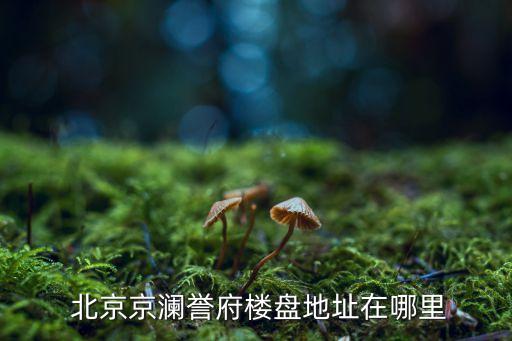  北京京瀾譽府樓盤地址在哪里