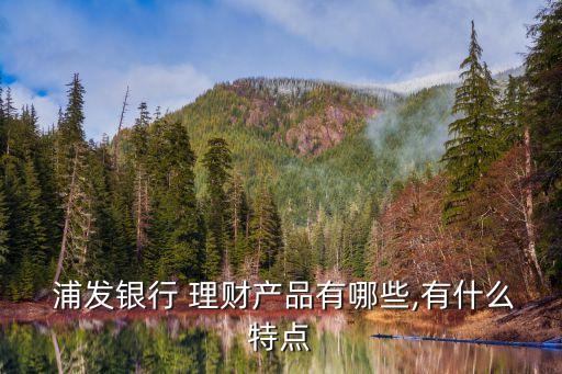  浦發(fā)銀行 理財(cái)產(chǎn)品有哪些,有什么特點(diǎn)
