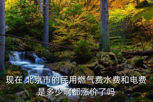 現(xiàn)在 北京市的民用燃?xì)赓M(fèi)水費(fèi)和電費(fèi)是多少啊都漲價了嗎