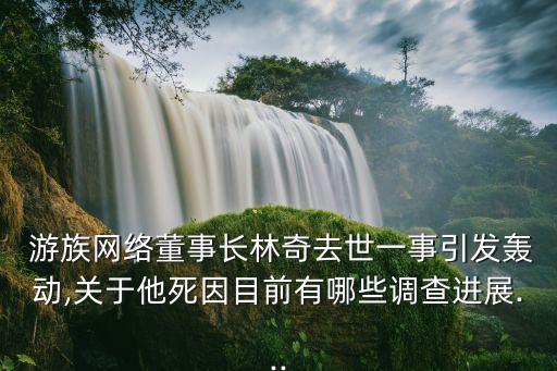  游族網(wǎng)絡董事長林奇去世一事引發(fā)轟動,關于他死因目前有哪些調查進展...