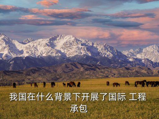 中國(guó)對(duì)外承包工程