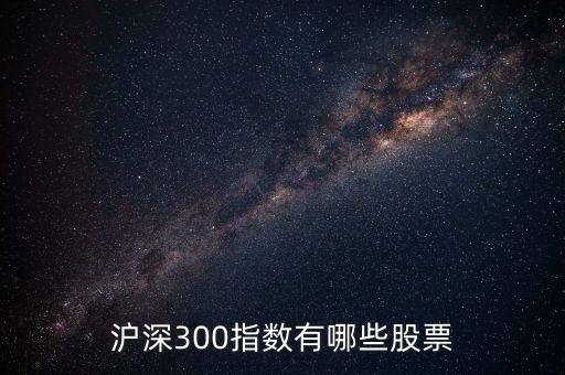 滬深300指數(shù)有哪些股票
