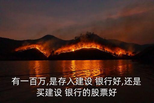 有一百萬,是存入建設 銀行好,還是買建設 銀行的股票好
