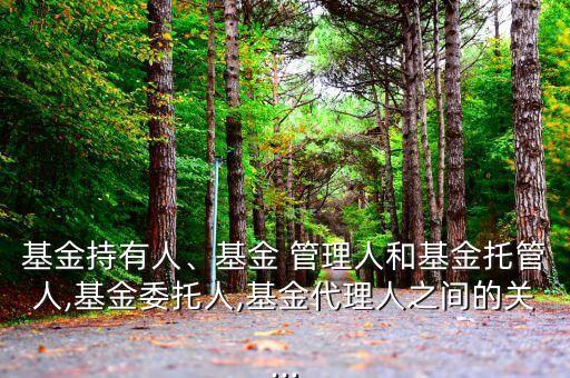 基金持有人、基金 管理人和基金托管人,基金委托人,基金代理人之間的關(guān)...