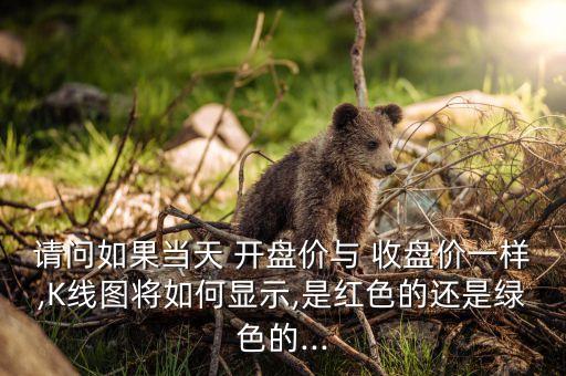 請(qǐng)問如果當(dāng)天 開盤價(jià)與 收盤價(jià)一樣,K線圖將如何顯示,是紅色的還是綠色的...