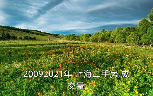 20092021年 上海二手房 成交量