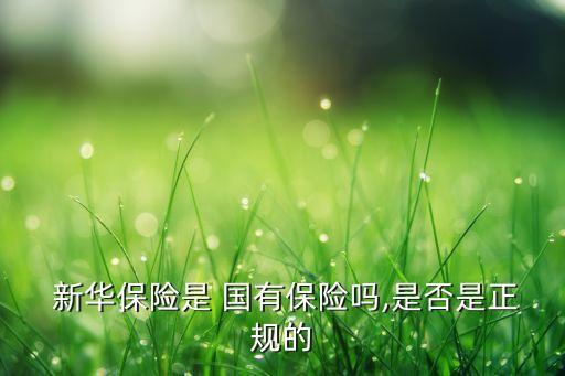  新華保險(xiǎn)是 國有保險(xiǎn)嗎,是否是正規(guī)的