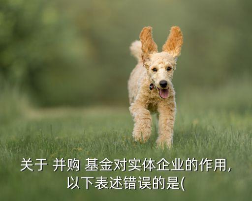 關(guān)于 并購 基金對(duì)實(shí)體企業(yè)的作用,以下表述錯(cuò)誤的是(