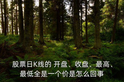  股票日K線的 開(kāi)盤(pán)、收盤(pán)、最高、最低全是一個(gè)價(jià)是怎么回事